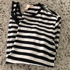 Michael Kors stripped black and white body suit. Size M.